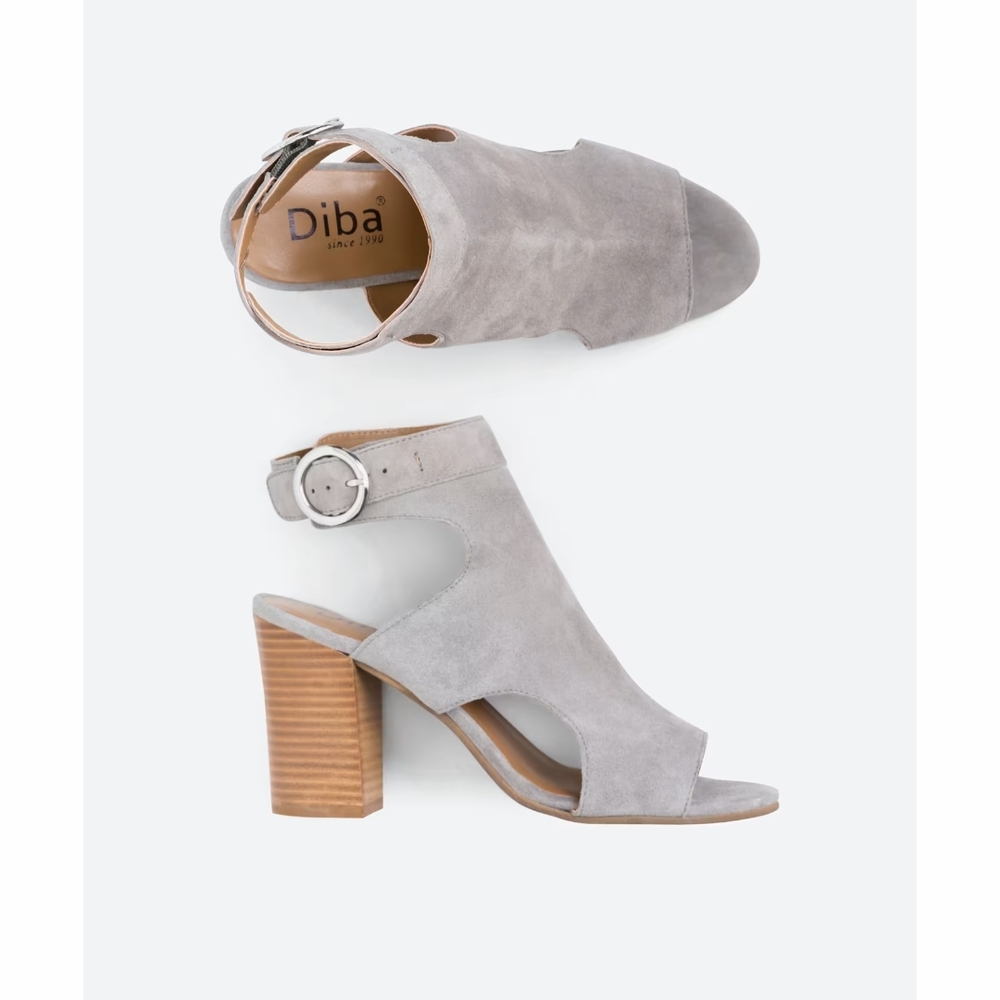 Diba Women's Chic Gray Block Heels